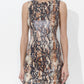 Alice + Olivia - Clyde Snake Aline Fitted Shift Dress