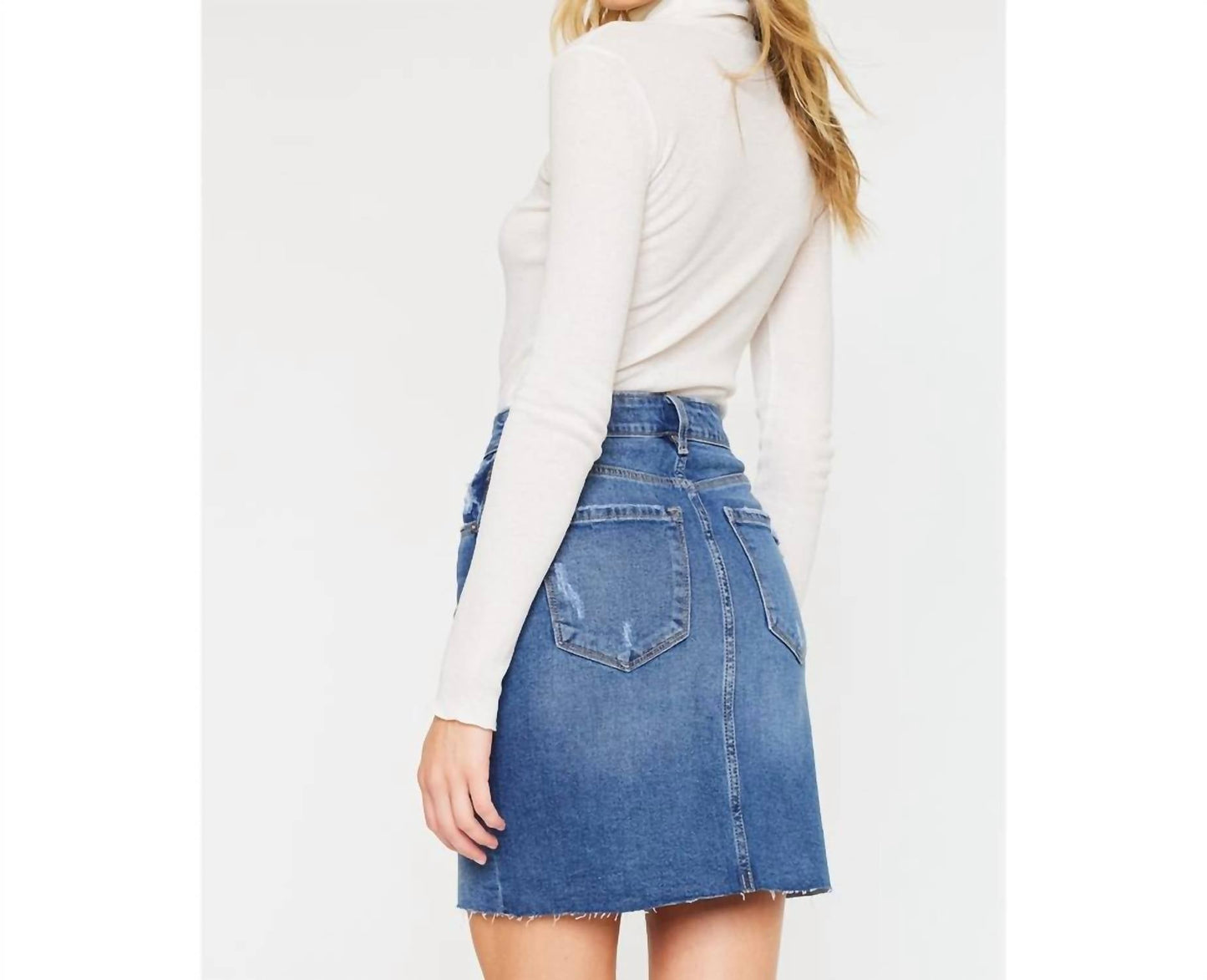 Kancan - Comfort Stretch Denim Mini Skirt