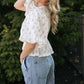 Mable - Ditsy Floral Bow Top