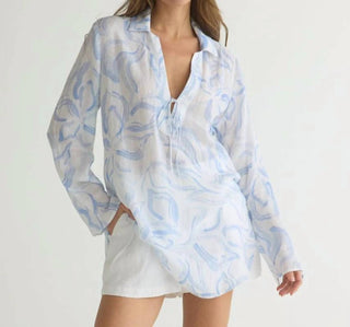 Bella Dahl - túnica com amarração frontal