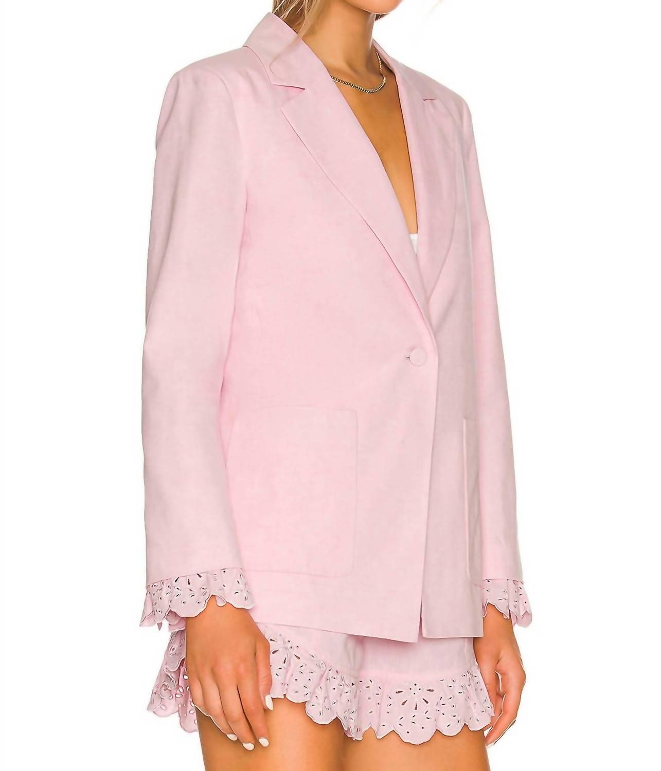 Something Navy - Blazer With Eyelet Cuffs
