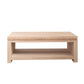 Modern Wood Coffee Table with Beaded Trim – 47" Rectangular