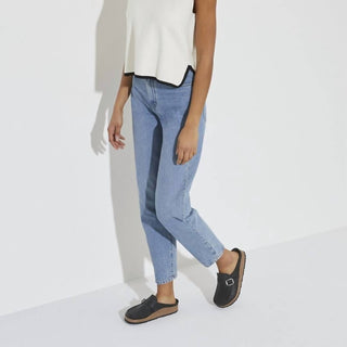 Birkenstock - Tamanco Buckley de couro oleado feminino