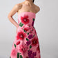 Carolina Herrera - Floral-embroidered Strapless A-line Gown