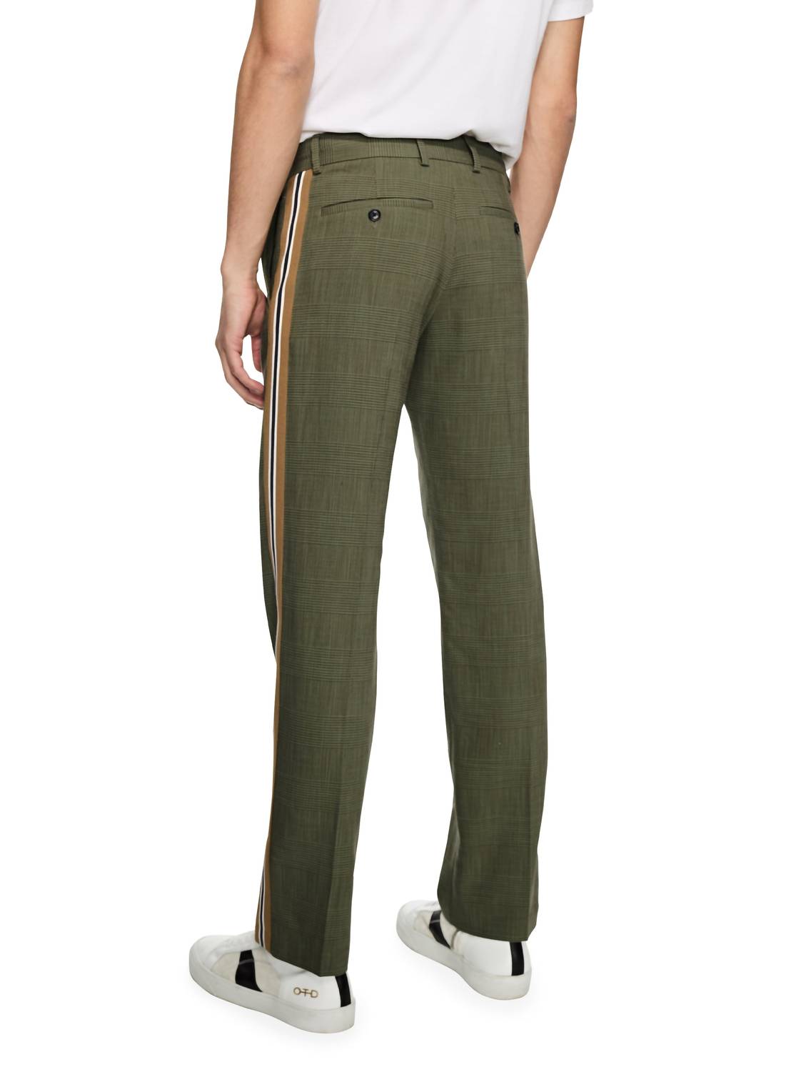 On This Day - Tonal Glen Plaid Wide-leg Straight Pants
