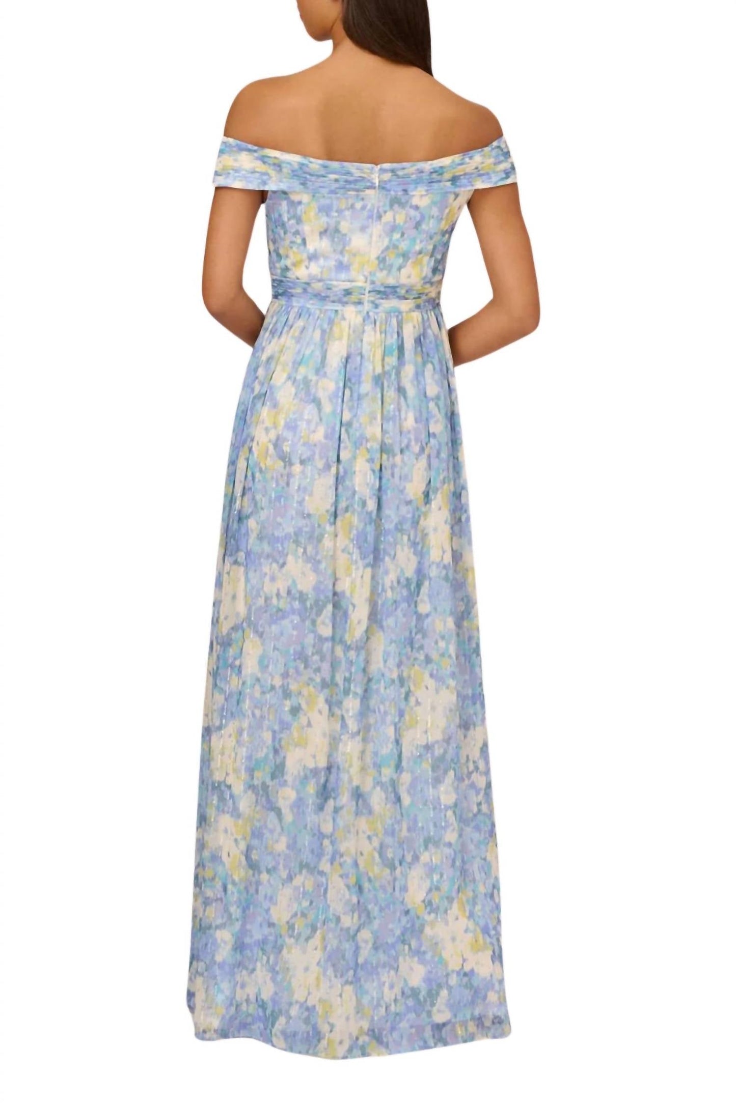 Adrianna Papell - Off The Shoulder Chiffon Gown