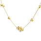 Cubic Zirconia Flower Pendant Sterling Silver