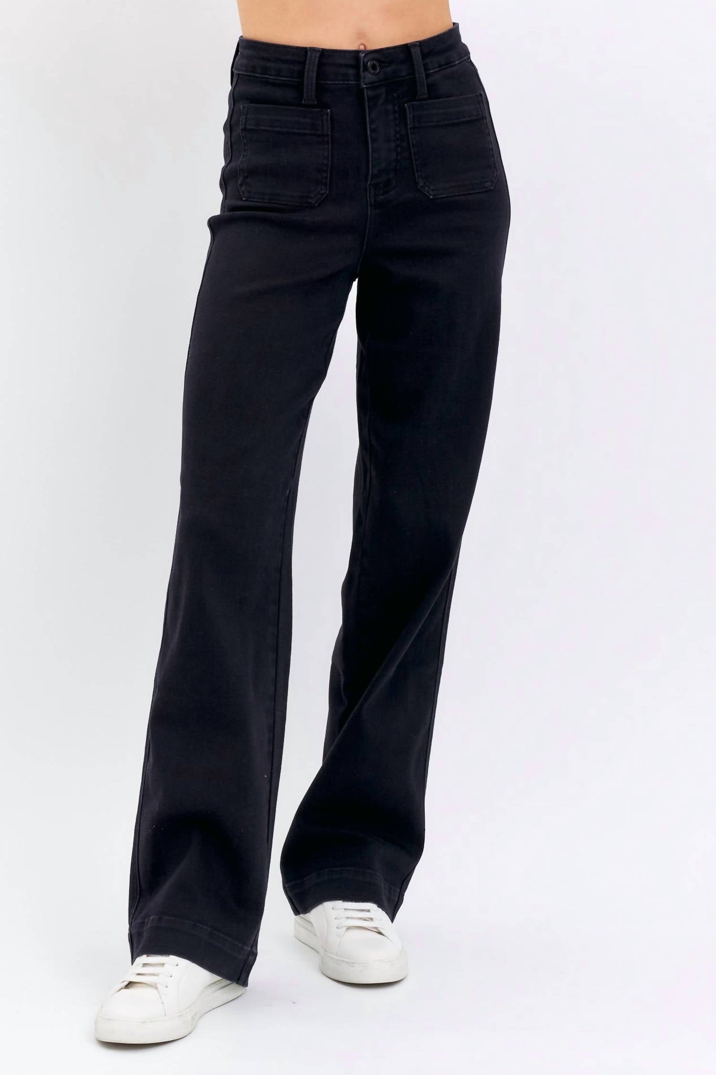 Judy Blue - High Waisted Patch Pocket Straight Leg Jeans