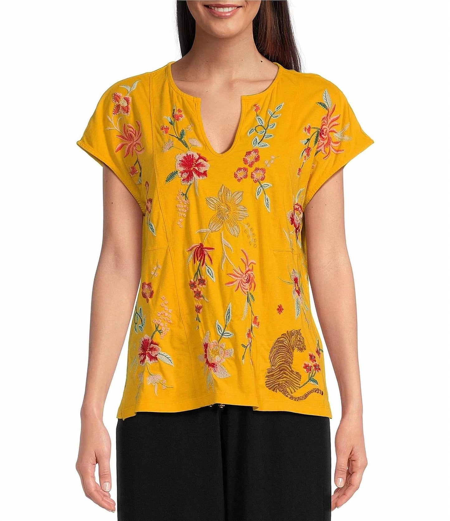 Johnny Was - Andrean Paneled Knit Tee