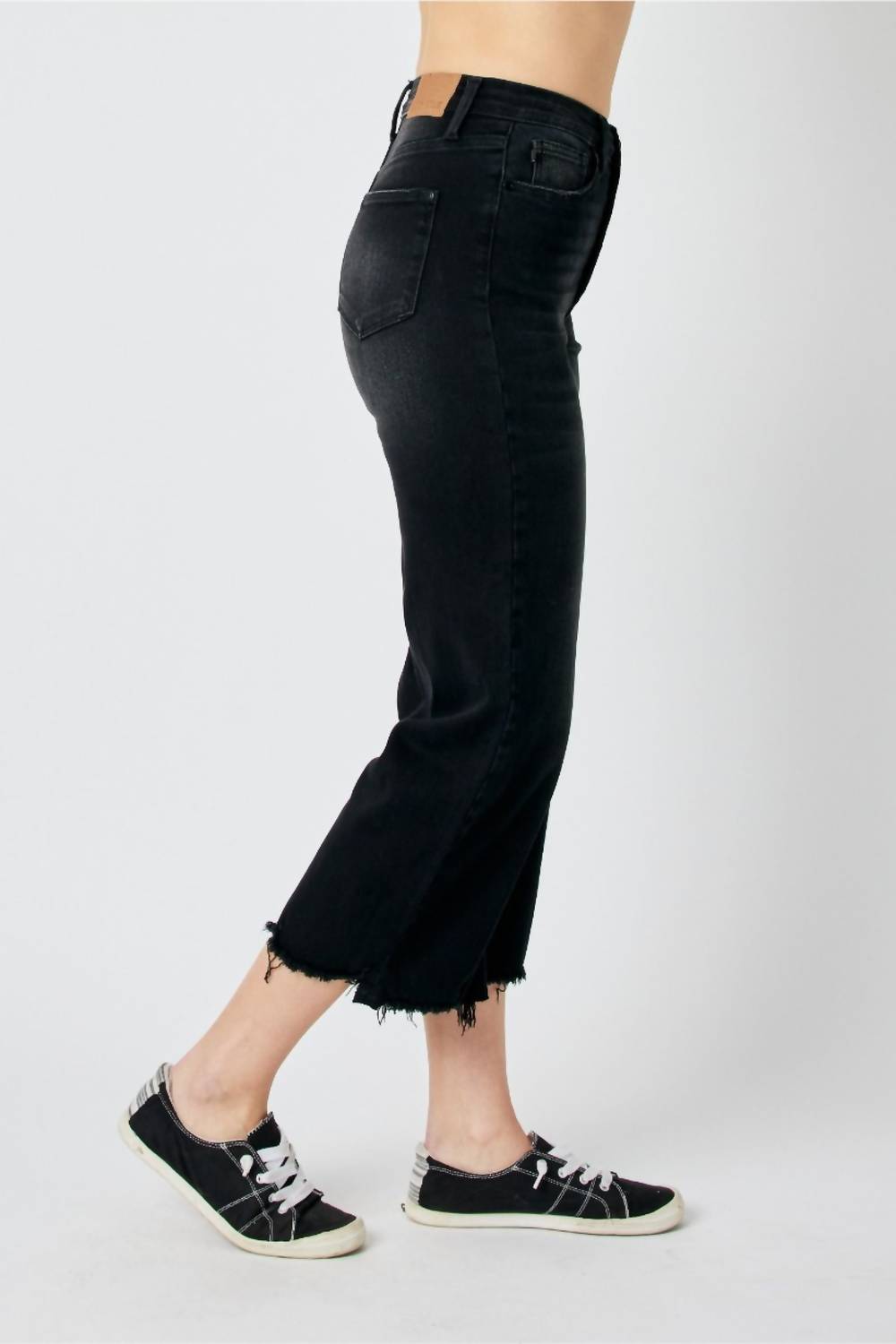 Judy Blue - High Waist Destroy Raw Hem Crop Jeans