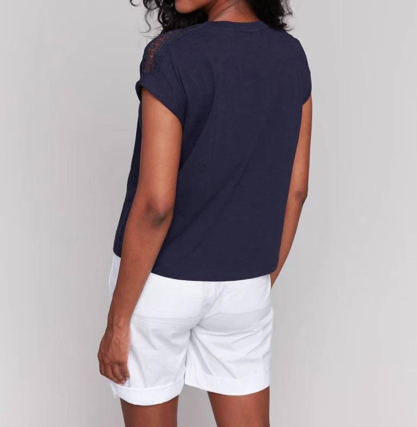 Charlie B - Drop Shoulder Crew Neck Top