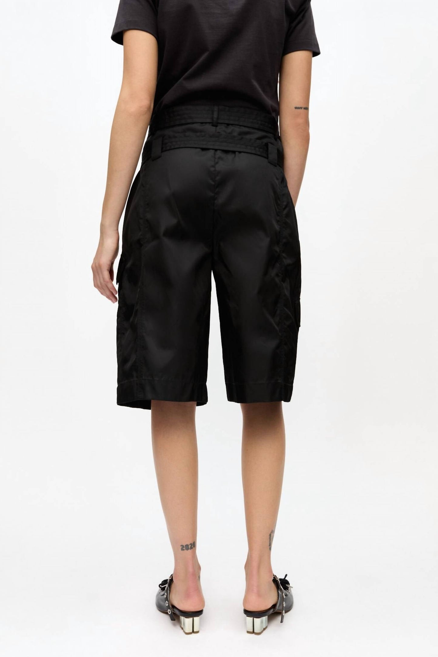 Ganni - Women's Duchess Nylon Pocket Shorts