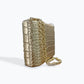 42 Gold - Women's Croc Embossed Clutch
