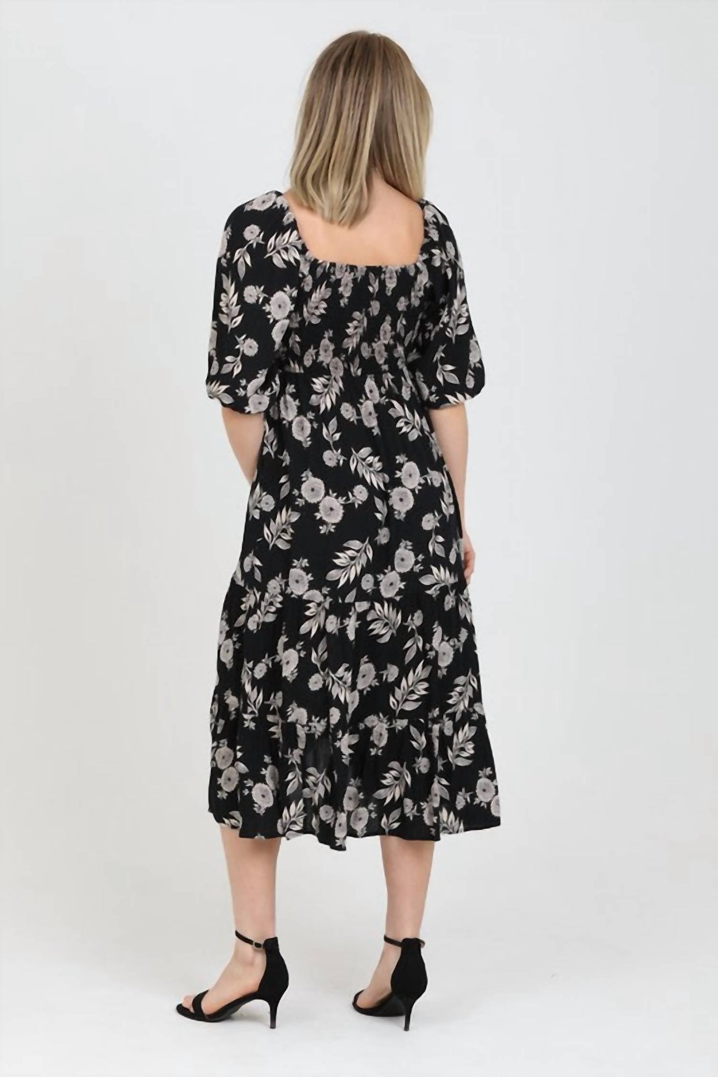 Angie - Maya Floral Smocked Dress