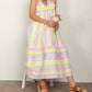 Trendsi - Very J Striped Woven Smocked Midi Cami Dress