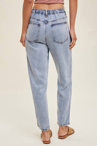 Lista de desejos - Calça jeans folgada e folgada