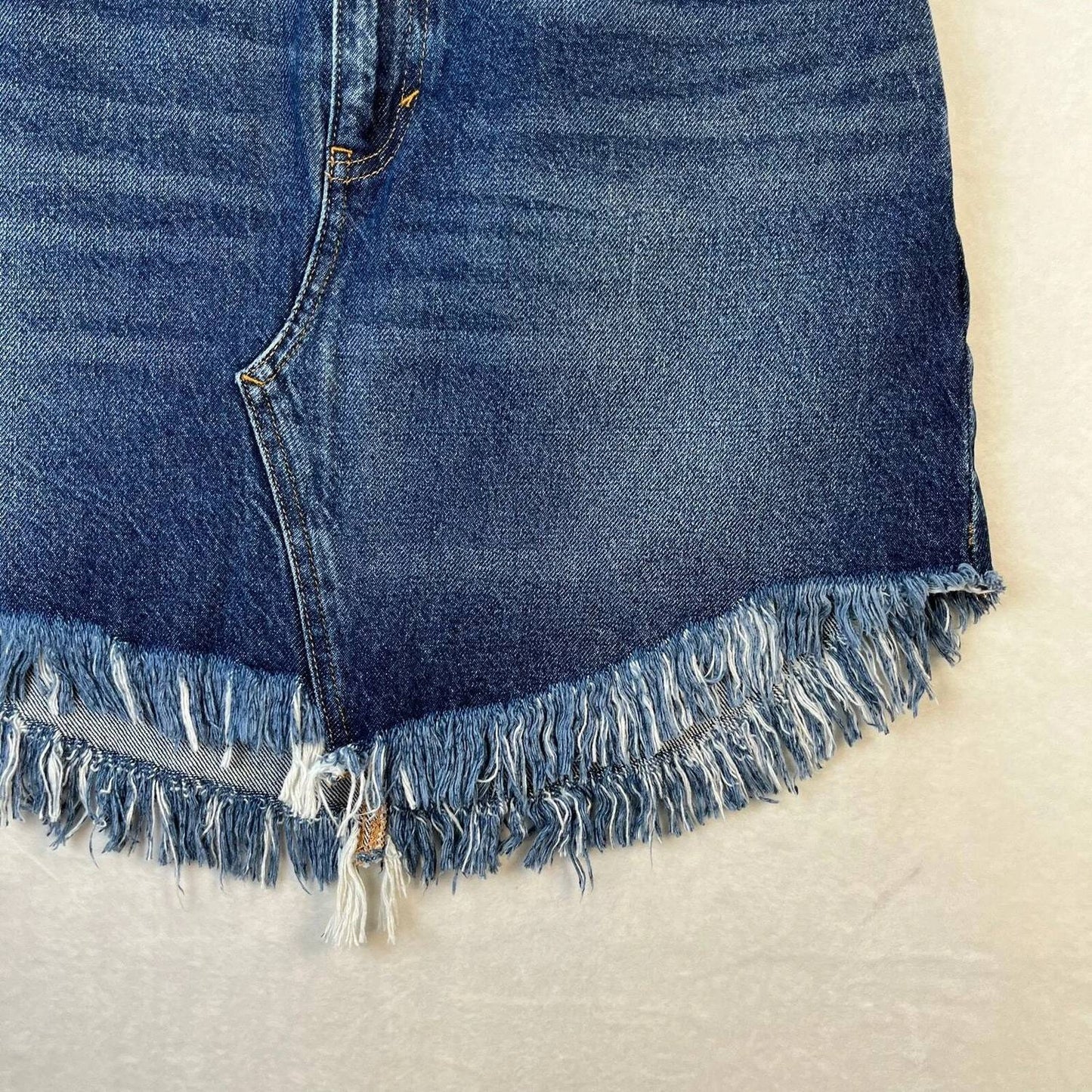 Free People - Women's Ultra-distressed Mini Teaspoon Jeans Skirt