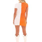 Peach Love - Football Sequin Colorblock Mini Dress