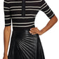 A.L.C. - Striped Cotton Knit Polo Shirt