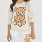 Sasha+Z - Bear Printed Cotton Sweatshirt