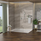 Dual Shower Head System With 12" Square Rain Shower And Rough In Valve