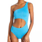 Aqua - Cutout One Shoulder One Piece Swimsuit