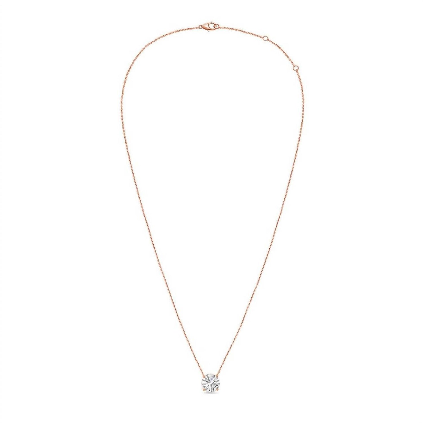 Diana M Jewels - 5.00 Cts Lab Grown Diamond Solitaire Pendant Necklace