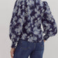 Entro - Ruffled Neck Floral Top