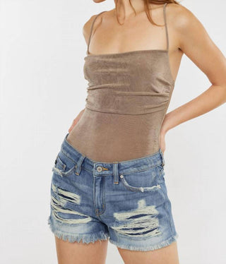Kancan - Shorts Boyfriend Gizelle de cintura média