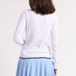 Minnie Rose - Cotton Sporty Cable V Neck