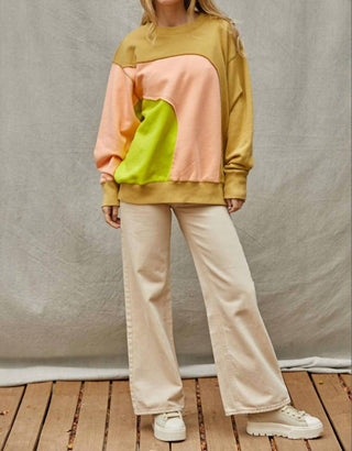 Por Together - Suéter com gola redonda Sunset Hour