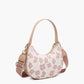 Jen & Co. - Women's Donnatella Floral Half Moon Crescent Satchel Bag