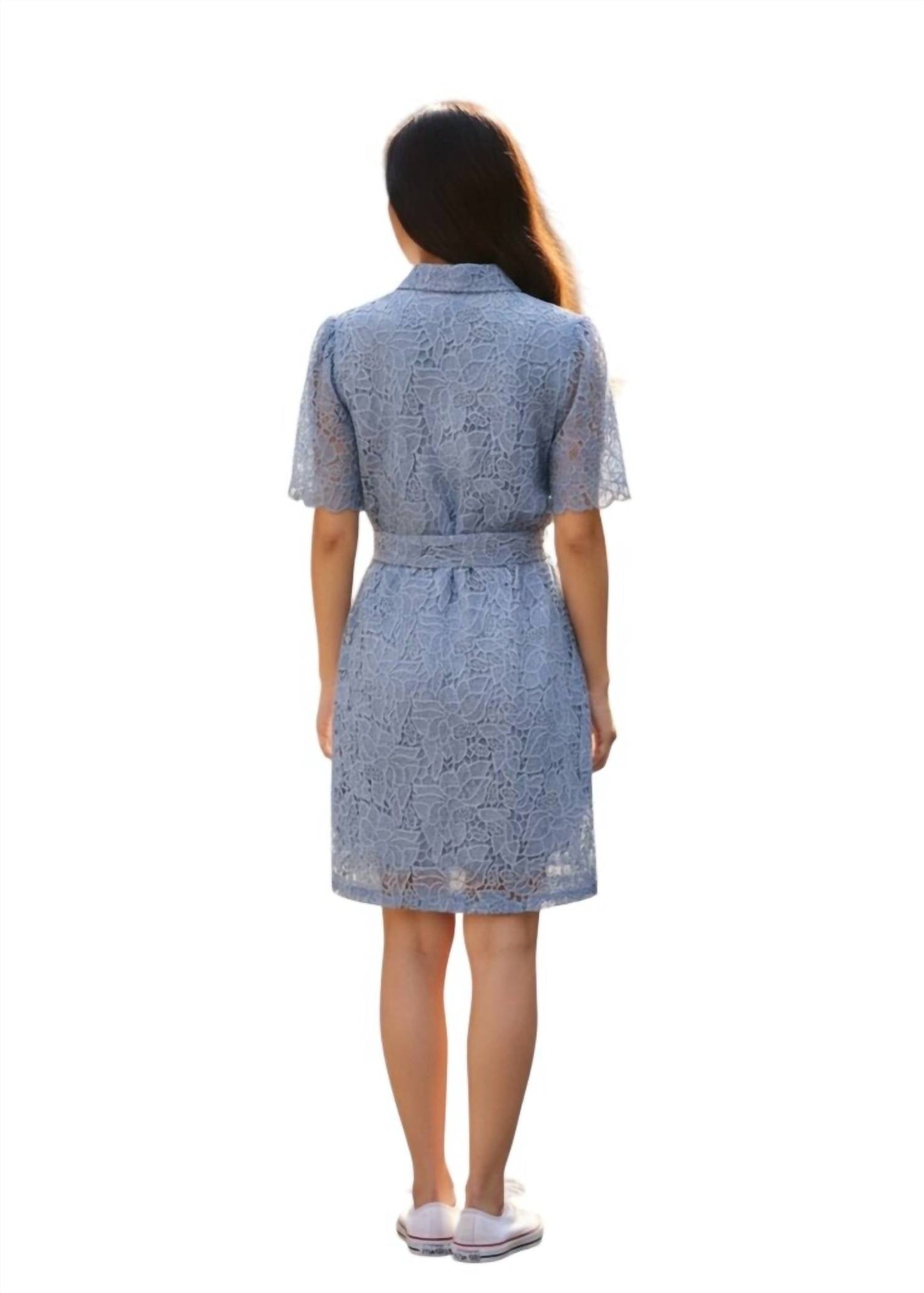Allison New York - Eyelet Midi Collar Dress
