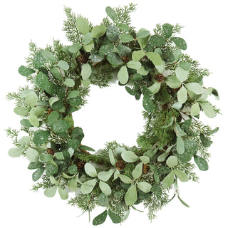 24-Inch Faux Foliage Christmas Wreath