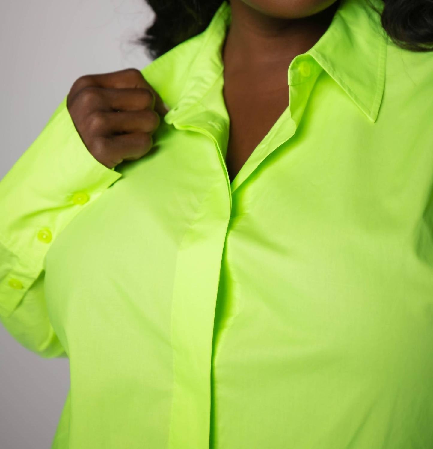 Good American - Coated Poplin Weekend Shirt