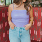 Buddylove - Apparel- Buddy Love Jolie Vegan Leather Cropped Tank Top
