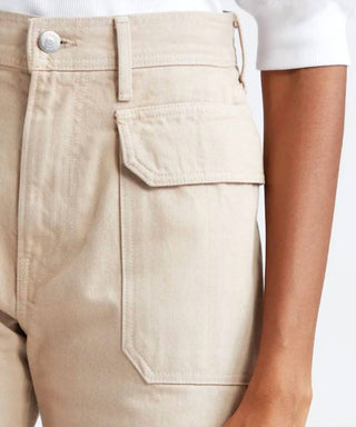 Veronica Beard - Calça jeans cargo Taylor Crop perna larga