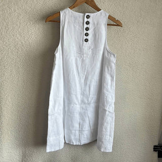 J.Crew - Vestido Maxine com botões nas costas em linho