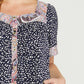 Entro - Mixed Print Square Neck Dress - Plus