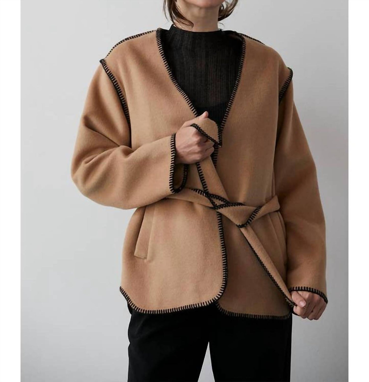 Crescent - Kendra Wool Blend Wrap Coat
