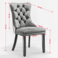 Nikki Collection Modern Tufted Velvet Upholstered Dining Chair Set of 2
