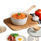 1.5 Qt Nonstick Saucepan with Detachable Handle White