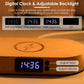 Oval Wireless Charging Touch Lamp with Digital Clock