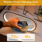 Oval Wireless Charging Touch Lamp with Digital Clock