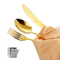 100-piece Gold Stainless Steel Silverware Set for 20