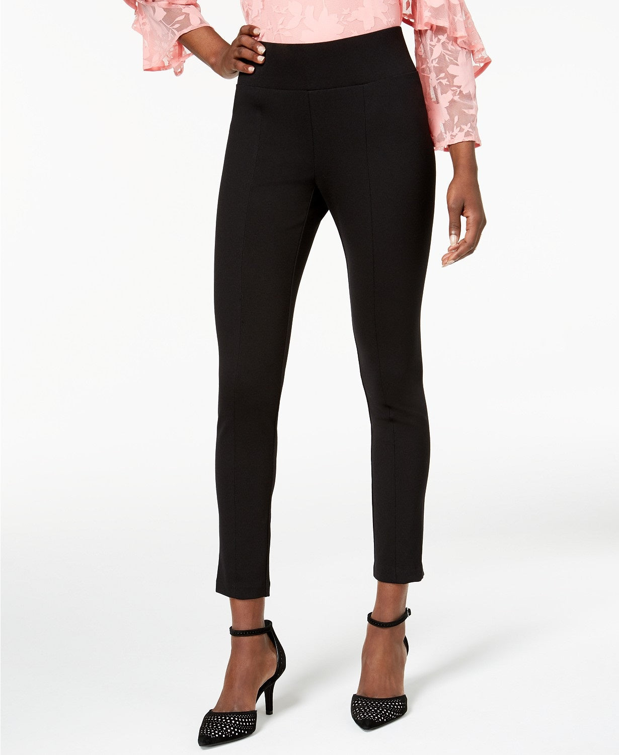 Leggings Alfani Feminina Petite Comfort-Waist Pretas Tamanho P/M