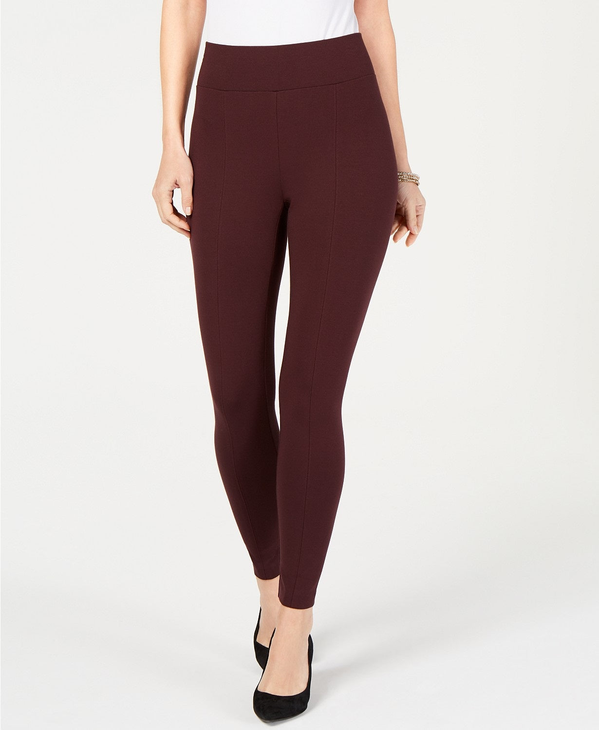 Leggings Alfani Femininas Petite Comfort-Waist Vinho Tamanho Grande
