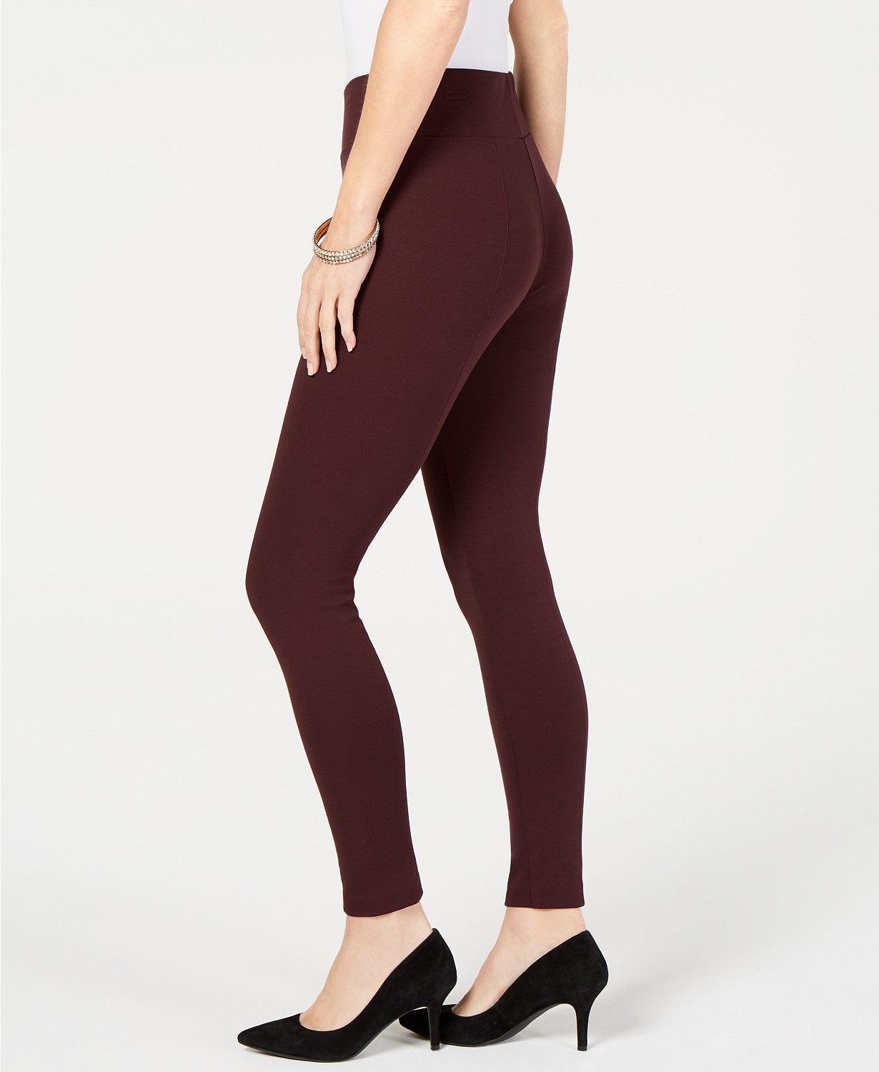 Leggings Alfani Femininas Petite Comfort-Waist Vinho Tamanho Grande