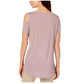 Camiseta JM Collection com ombros descobertos e balanço, tamanho extra grande, nude