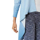 Blusa feminina tingida por imersão Ideology Horizon Blue tamanho grande